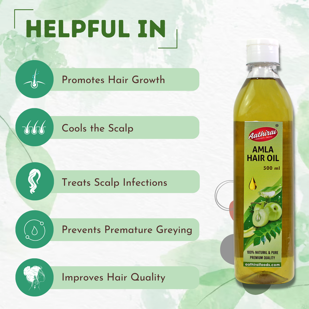 Aathirai Cold-Pressed Amla Hair Oil - 500 ML | Traditionally made 100 ...