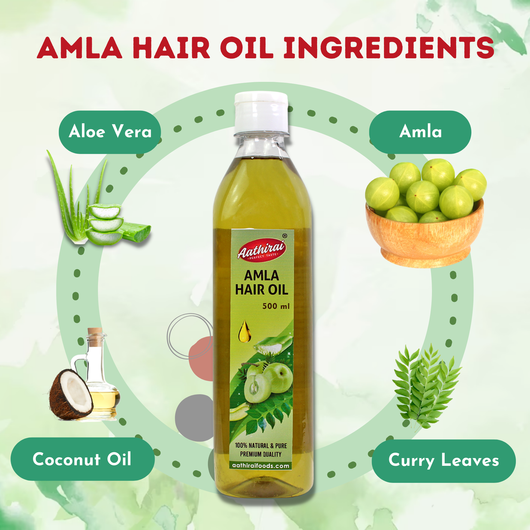 Aathirai Cold-Pressed Amla Hair Oil - 500 ML | Traditionally made 100 ...