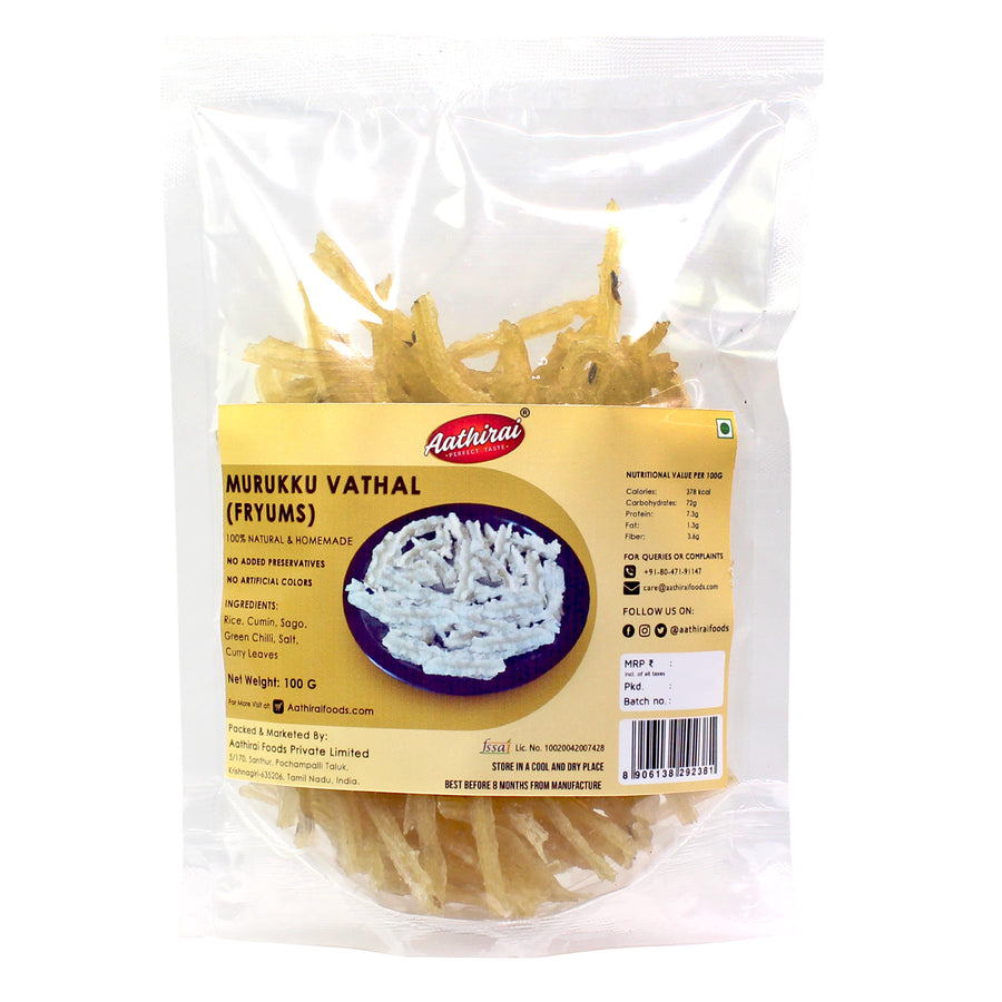 Murukku Vathal | Sun Dried Vathal | Order Online - Aathirai – Aathirai ...